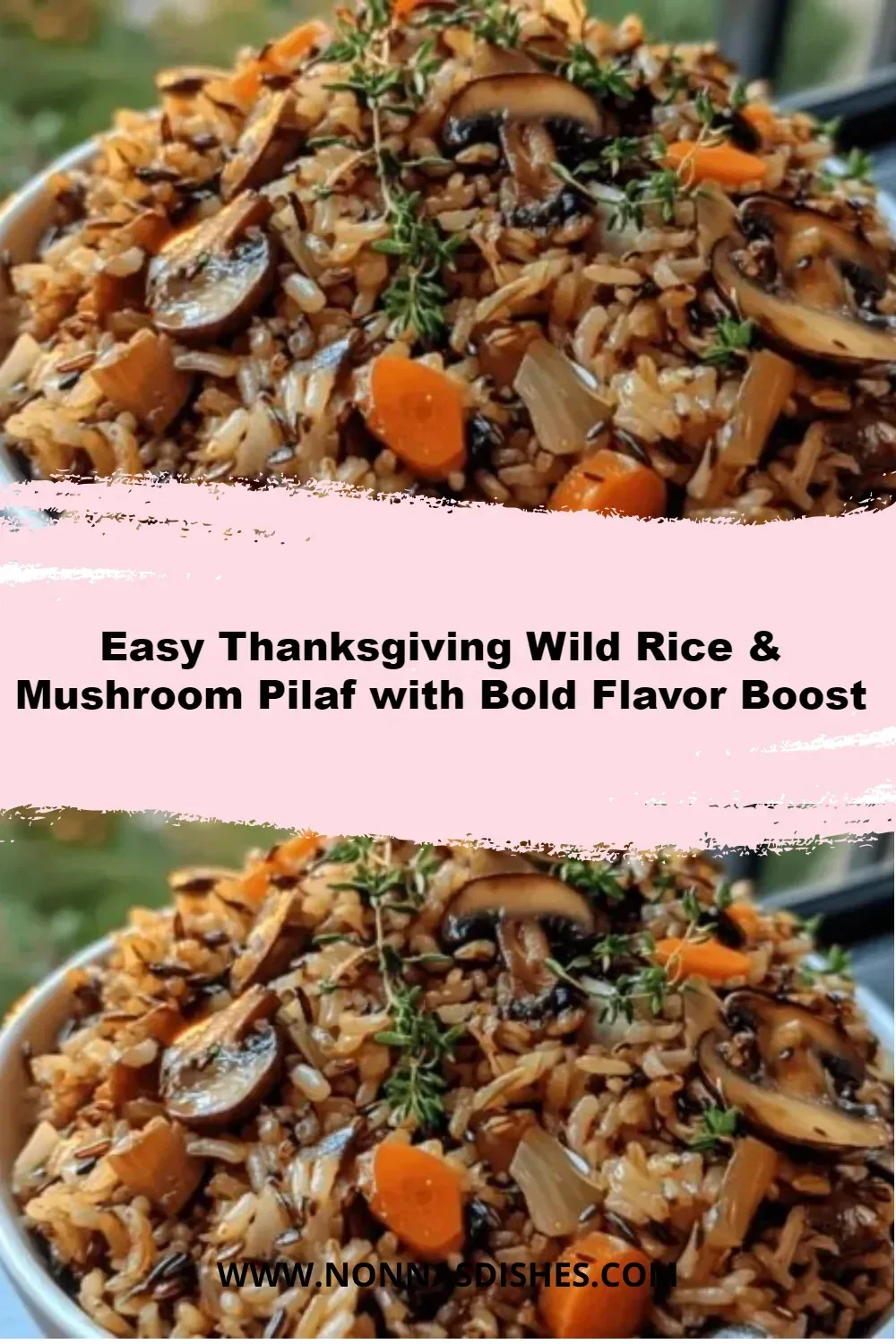 Easy Thanksgiving Wild Rice & Mushroom Pilaf with Bold Flavor Boost