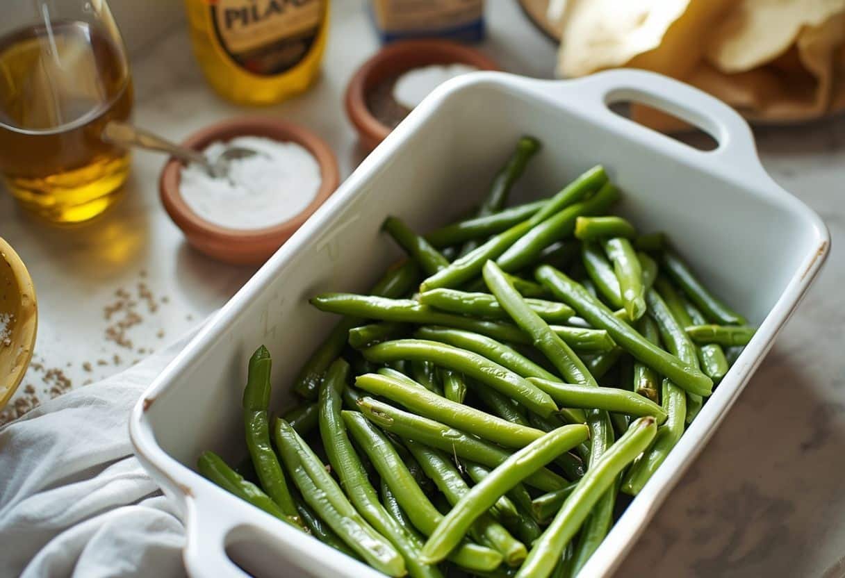 Ina Garten green bean casserole - Process or ingredients