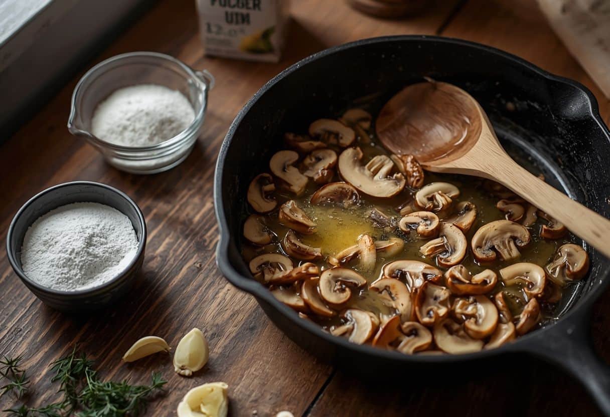 easy green bean casserole - Process or ingredients