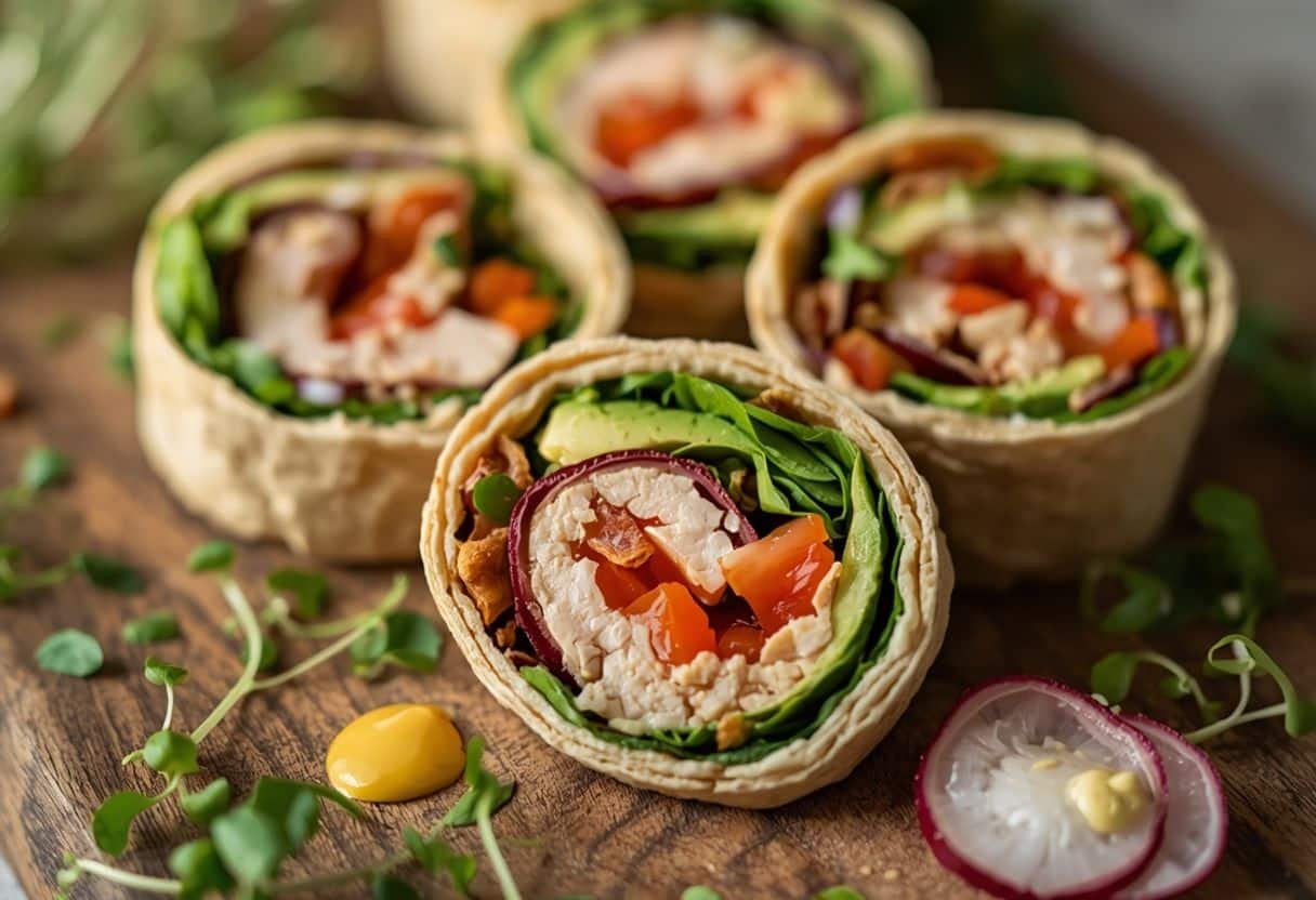 turkey avocado club wrap - Detail or variation
