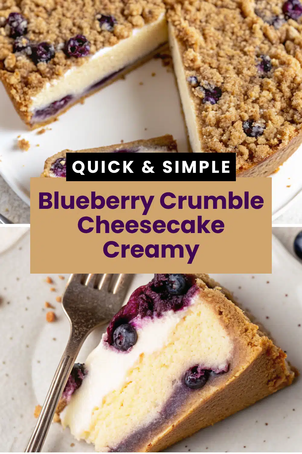 Blueberry Crumble Cheesecake Creamy