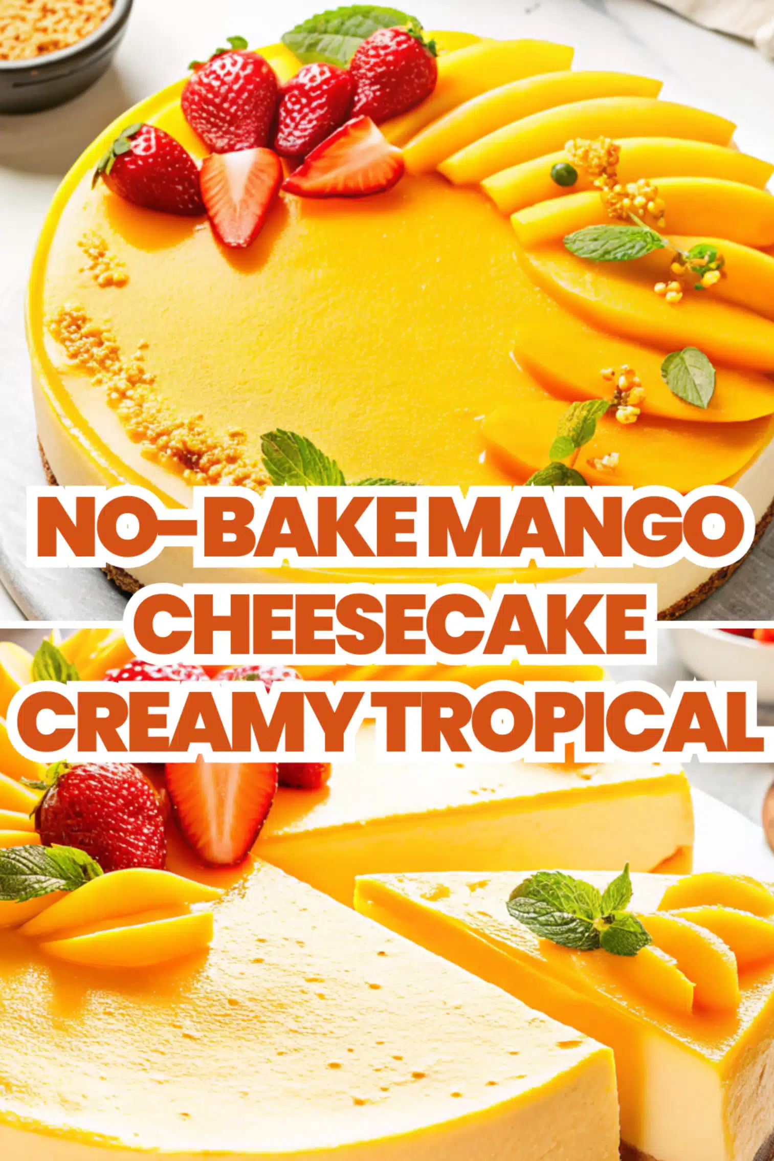 No Bake Mango Cheesecake Creamy Tropical