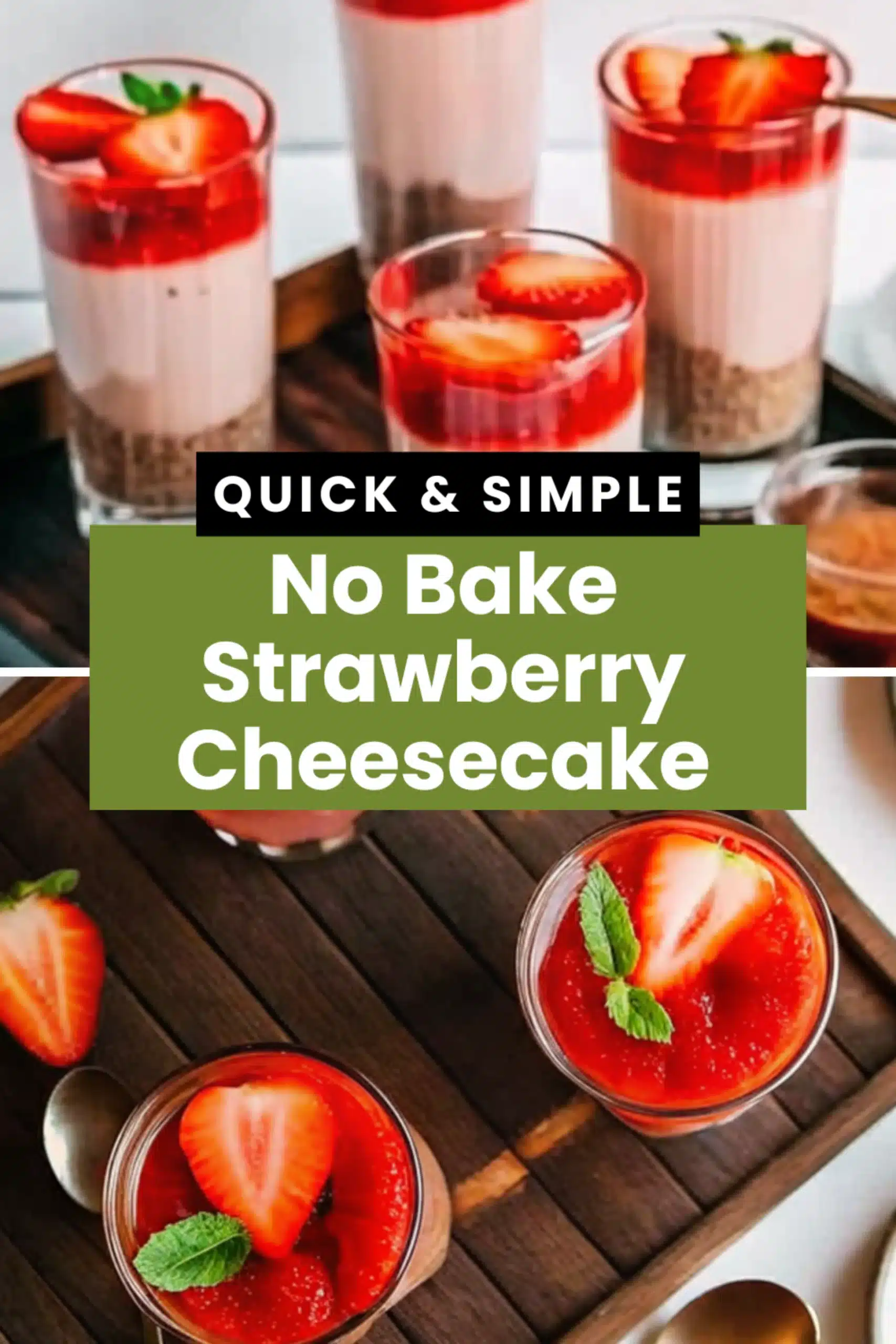 No Bake Strawberry Cheesecake scaled