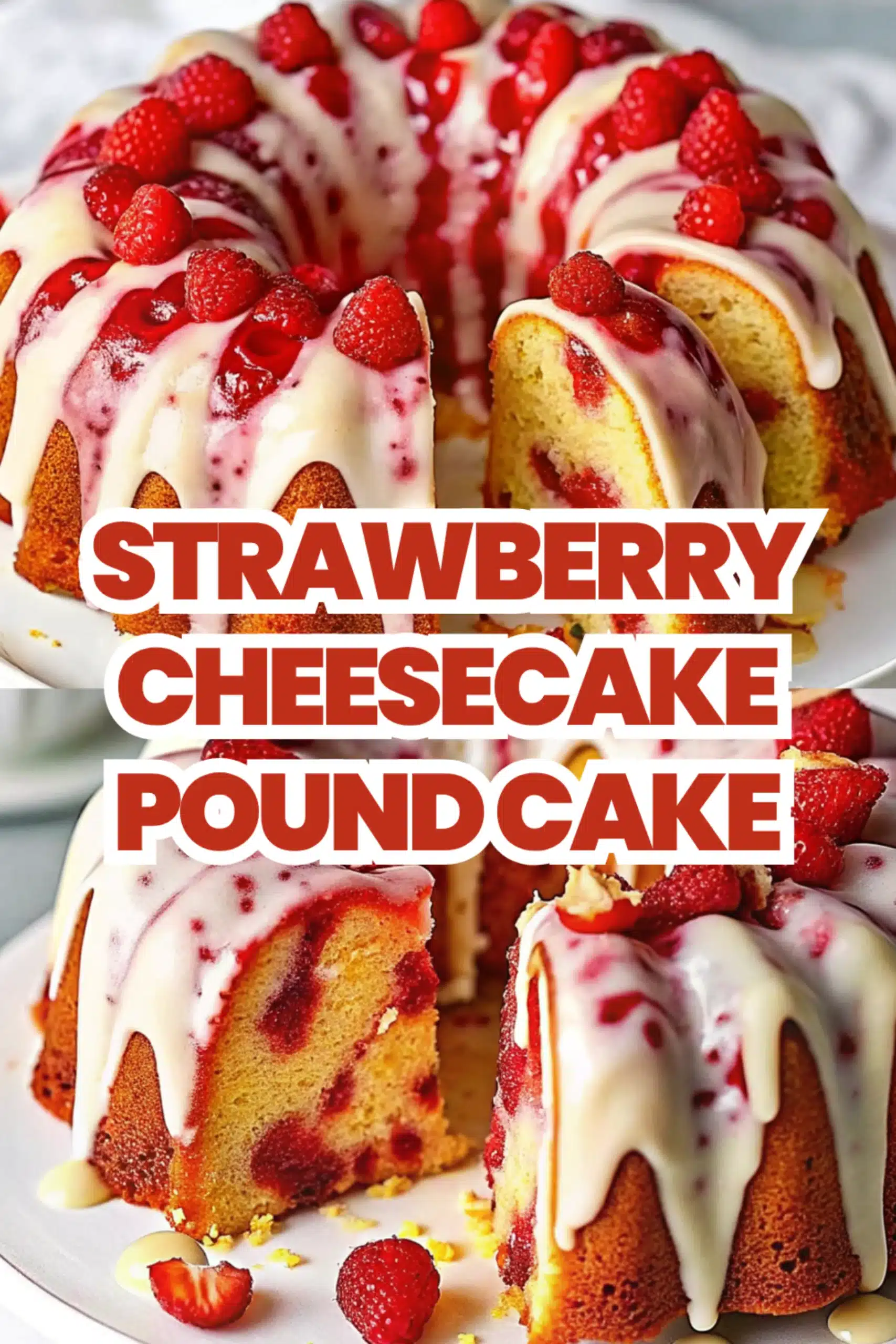 Strawberry Cheesecake Pound Cake scaled