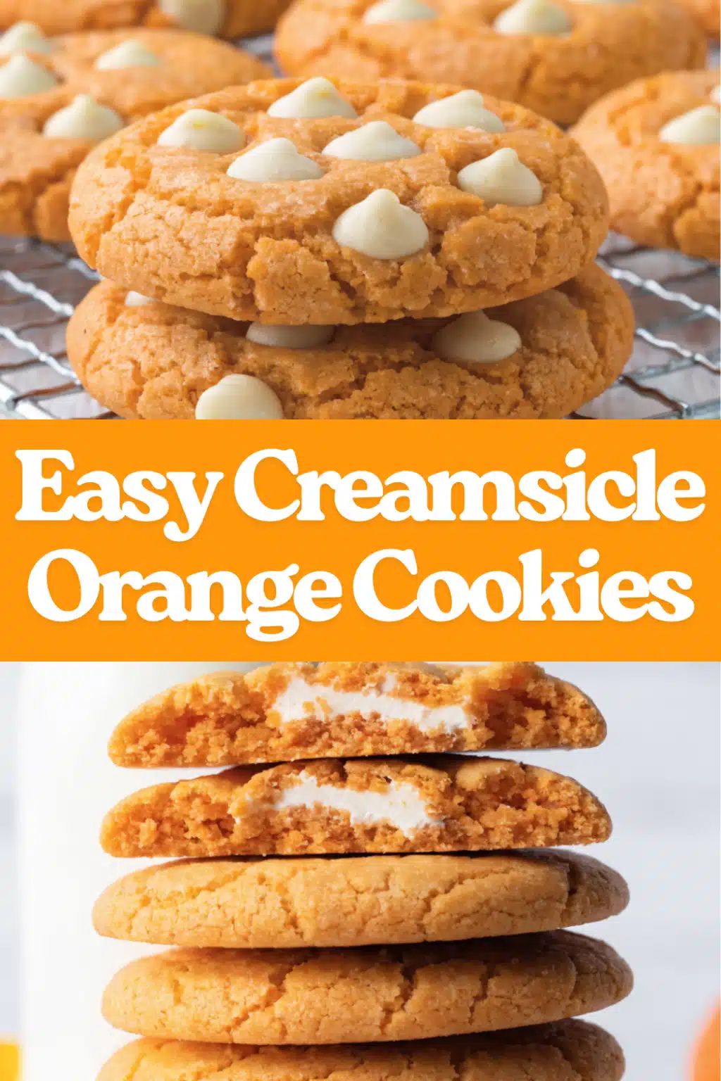 Easy Creamsicle Orange Cookies