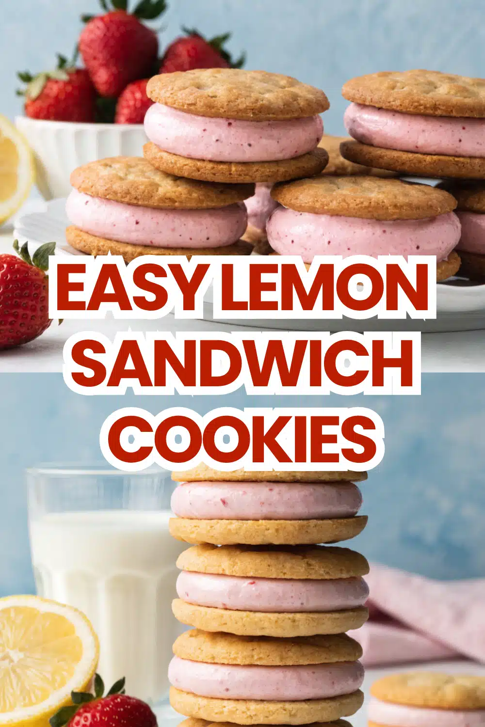 Lemon Sandwich Cookies The Most Easy Soft Chewy Real Strawberry Frosting Spring Cookie You Will Bake 62 Easy Lemon Sandwich Cookies