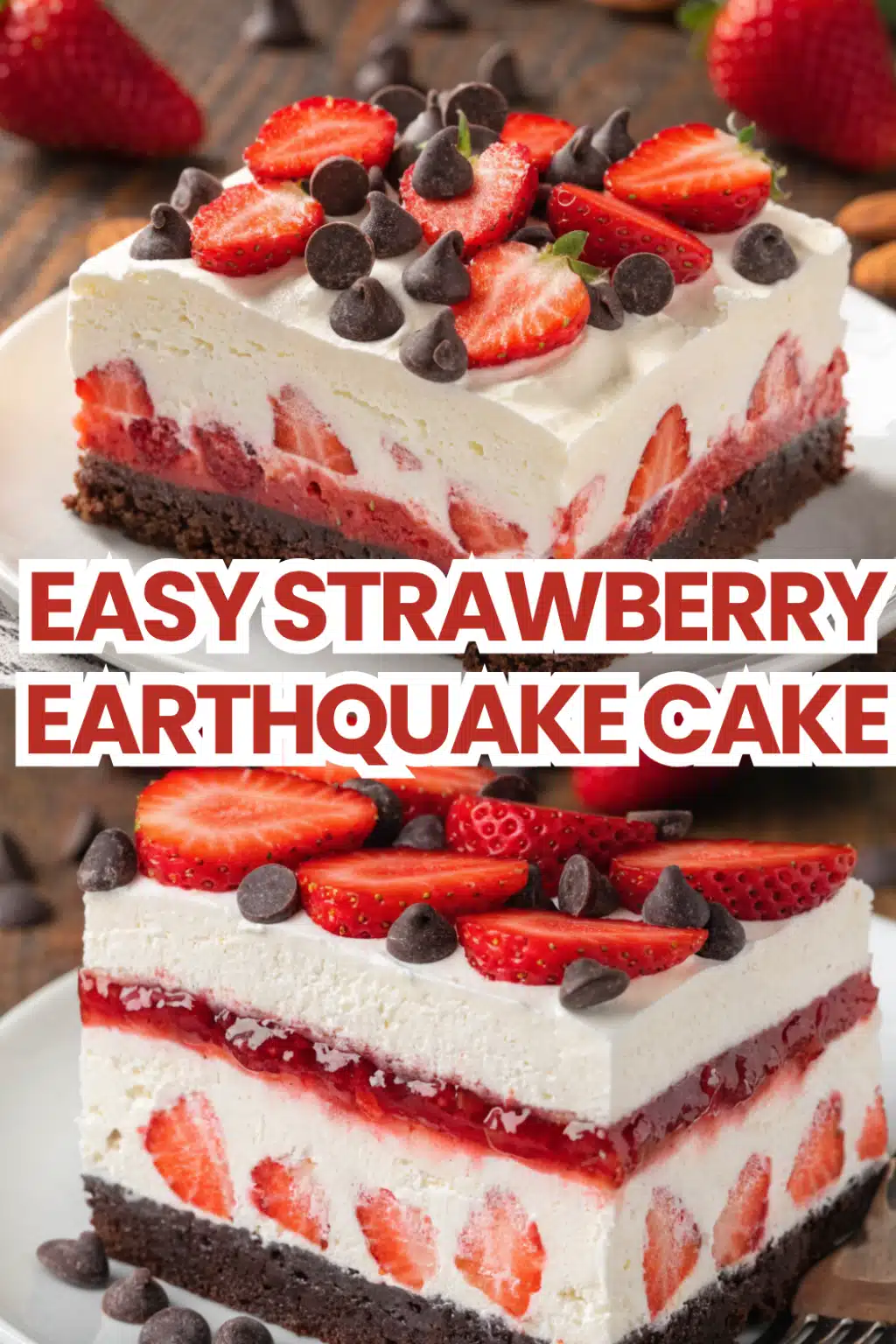Easy Strawberry Earthquake Cake