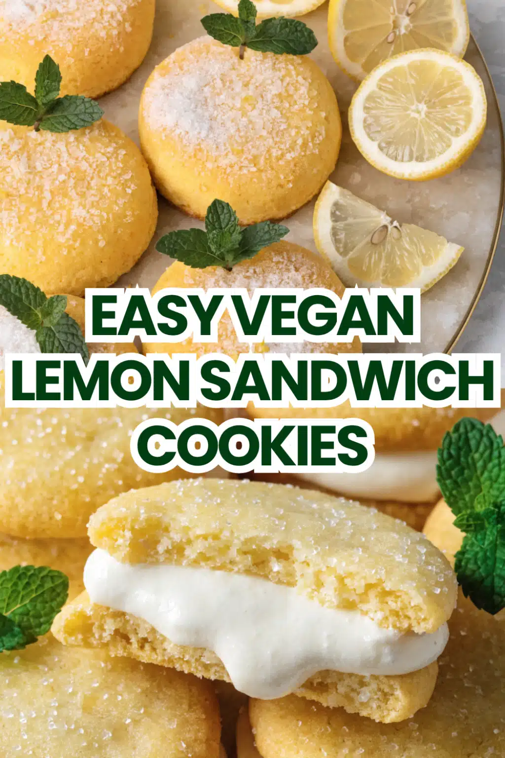 Easy Vegan Lemon Sandwich Cookies
