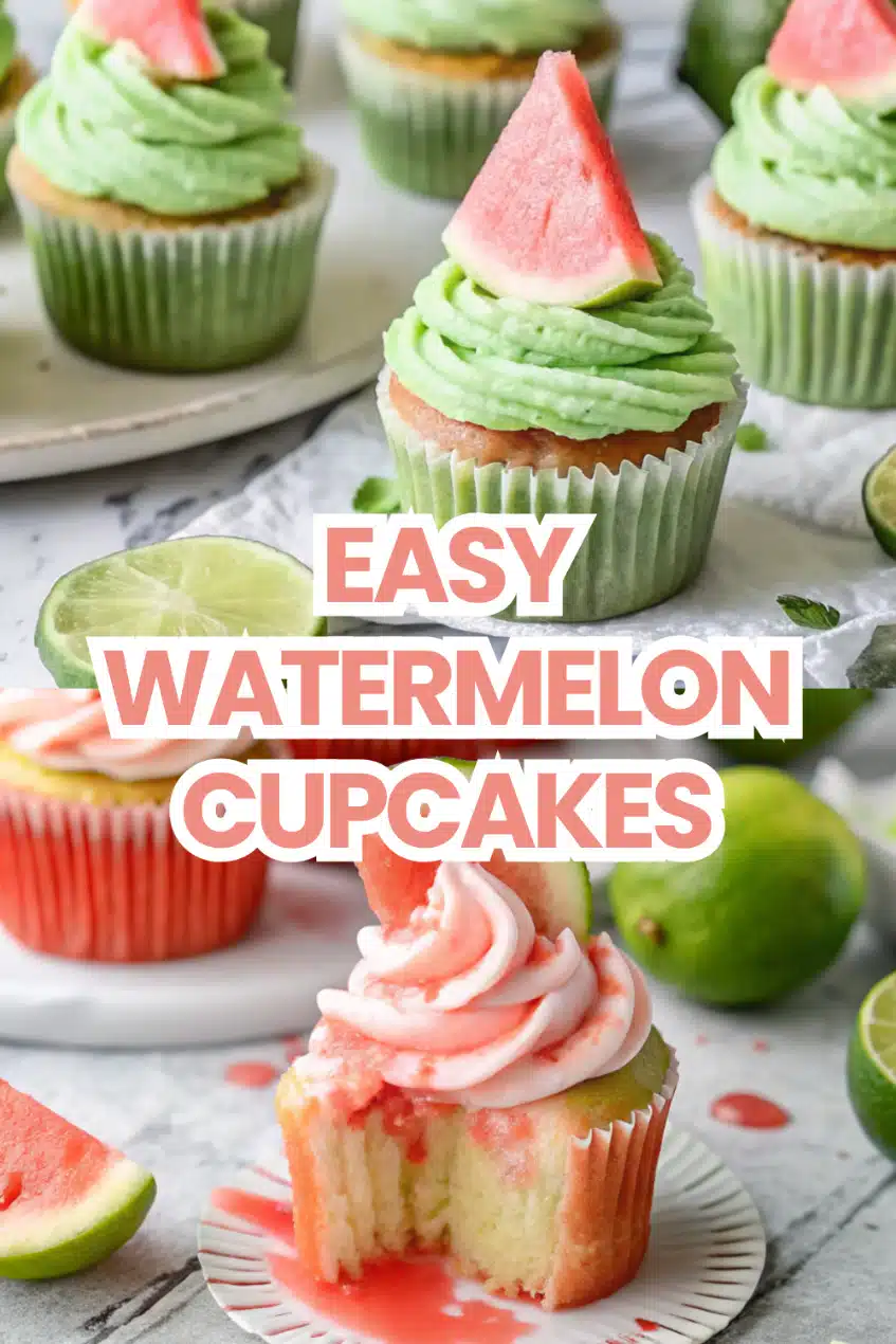 Easy Watermelon Cupcakes