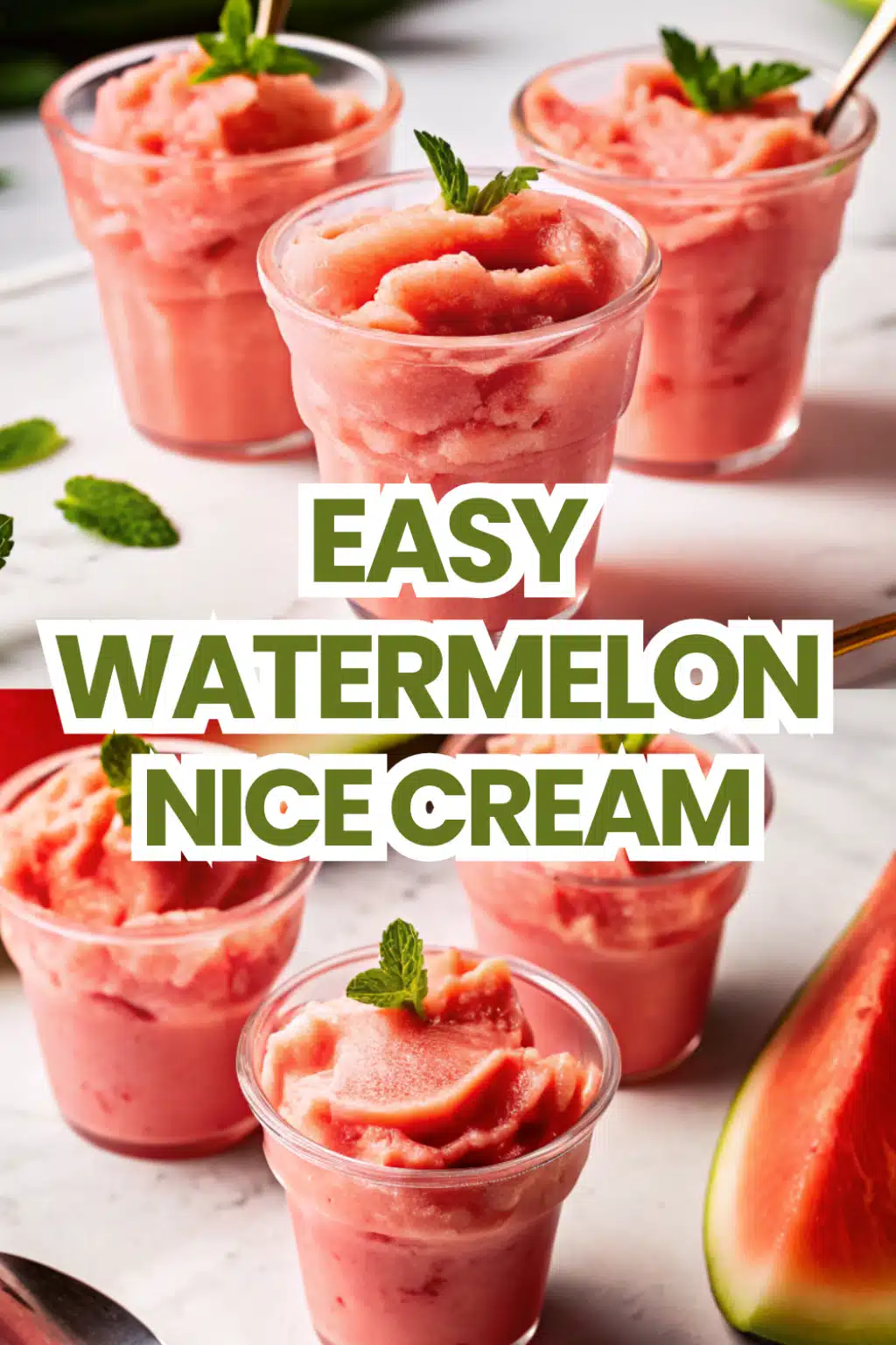 Watermelon Nice Cream The Most Easy 2 Ingredient Dairy Free Vegan Summer Frozen Treat You Will Make 30 Easy Watermelon Nice Cream