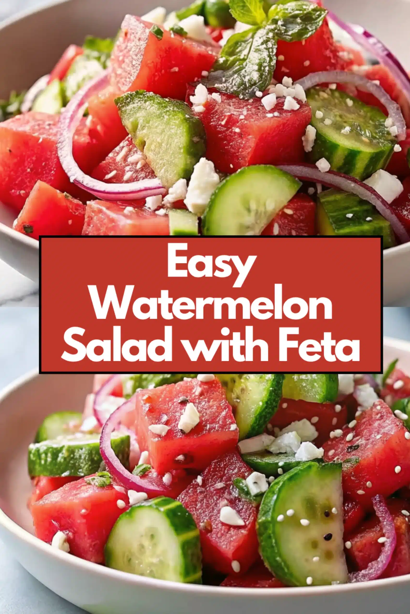 Easy Watermelon Salad with Feta scaled