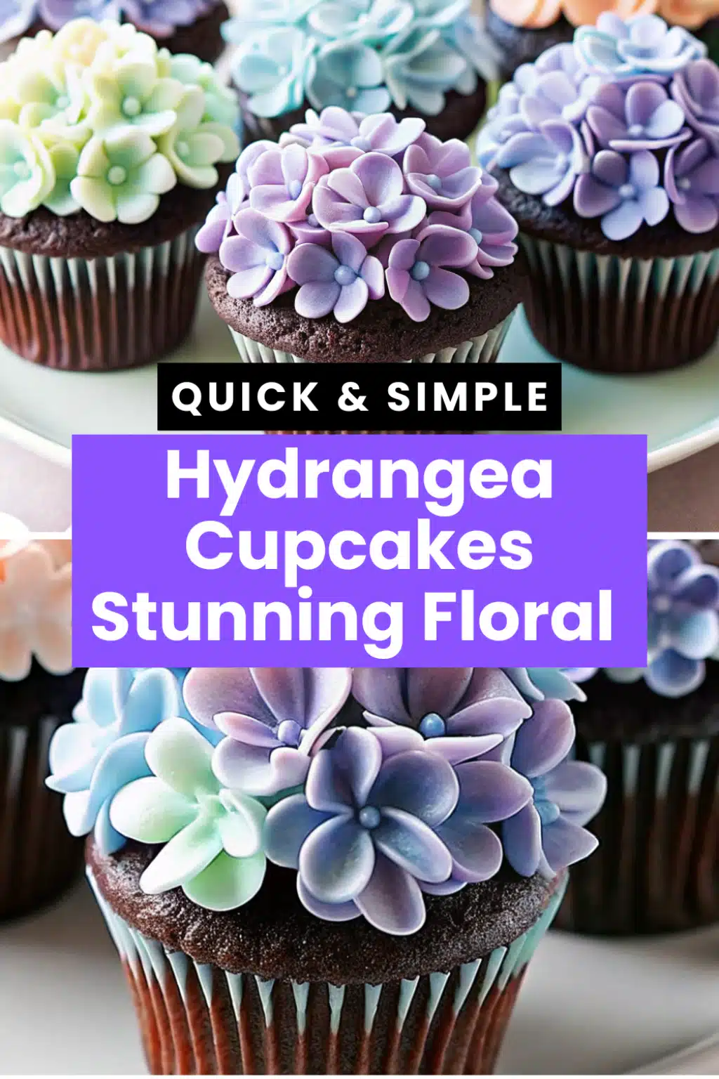 Hydrangea Cupcakes The Most Stunning Chocolate Cream Cheese Floral Cupcake You Will Make 62 Hydrangea Cupcakes Stunning Floral Cream Cheese Perfection