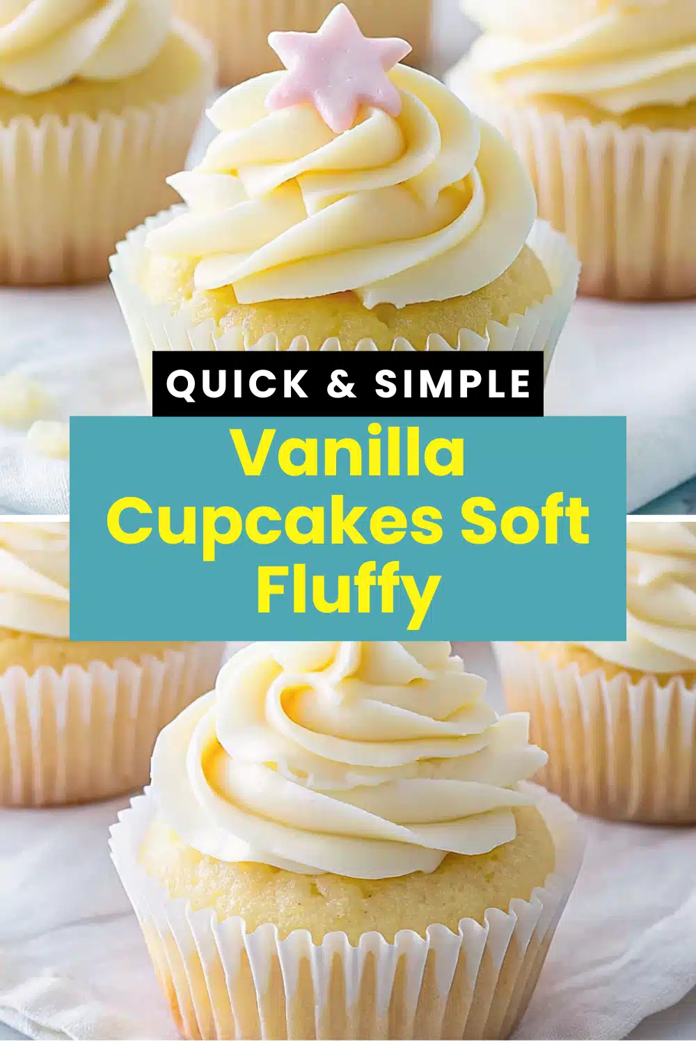 Vanilla Cupcakes Soft Fluffy