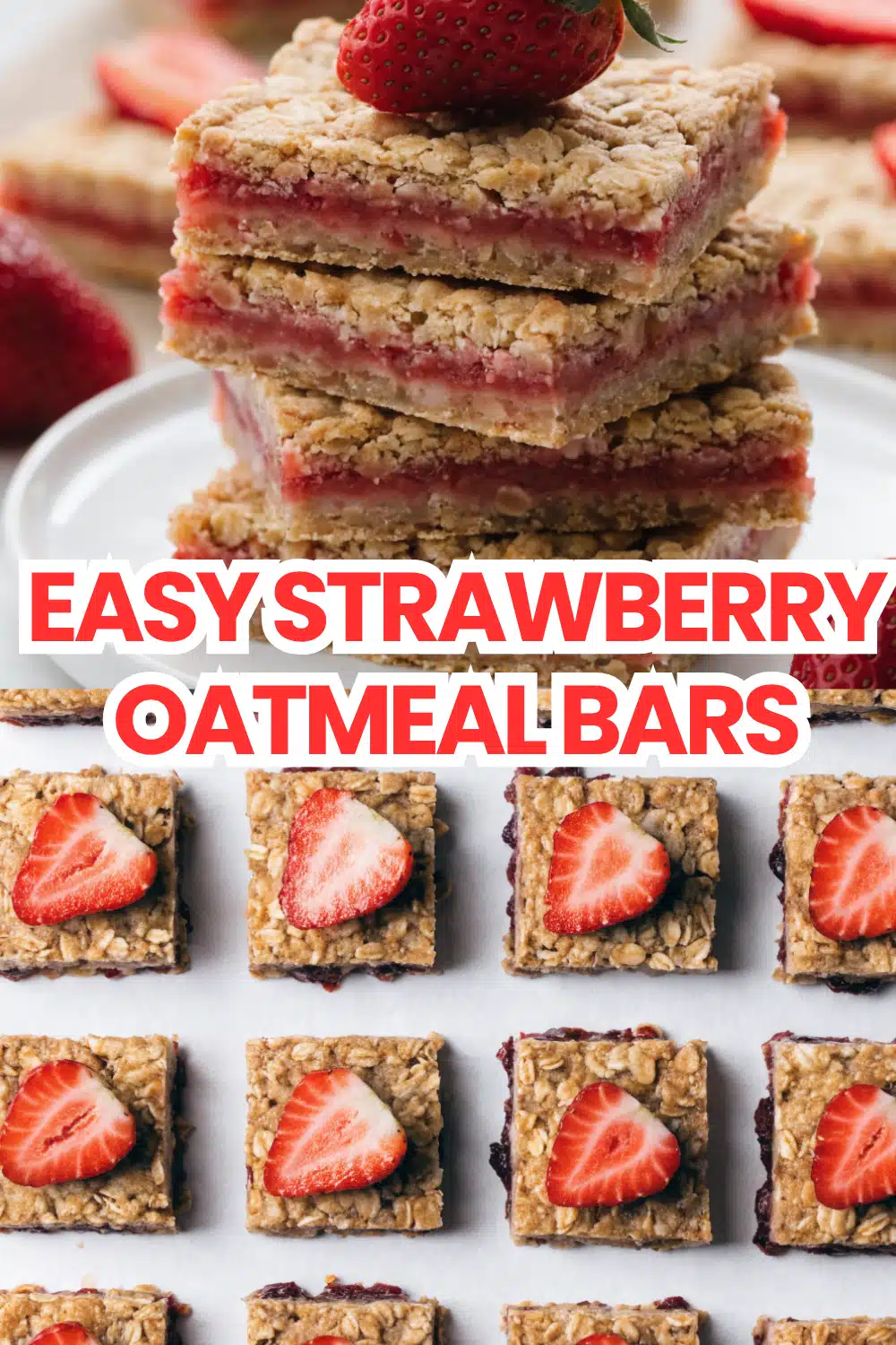 easy strawberry oatmeal bars recipe