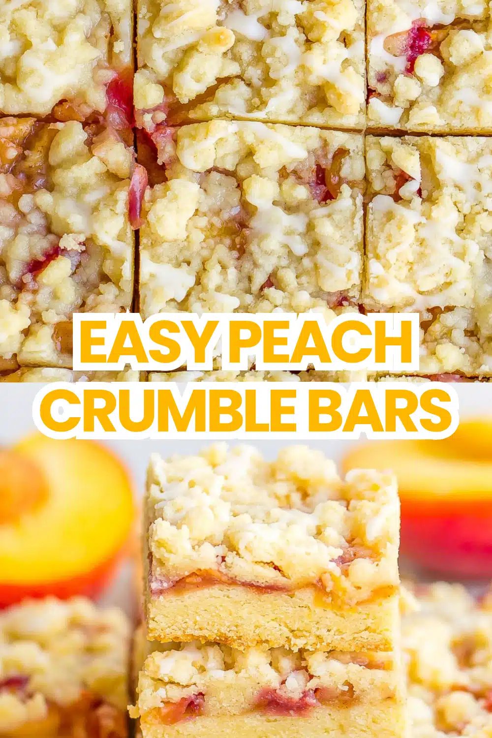 Easy Peach Crumble Bars