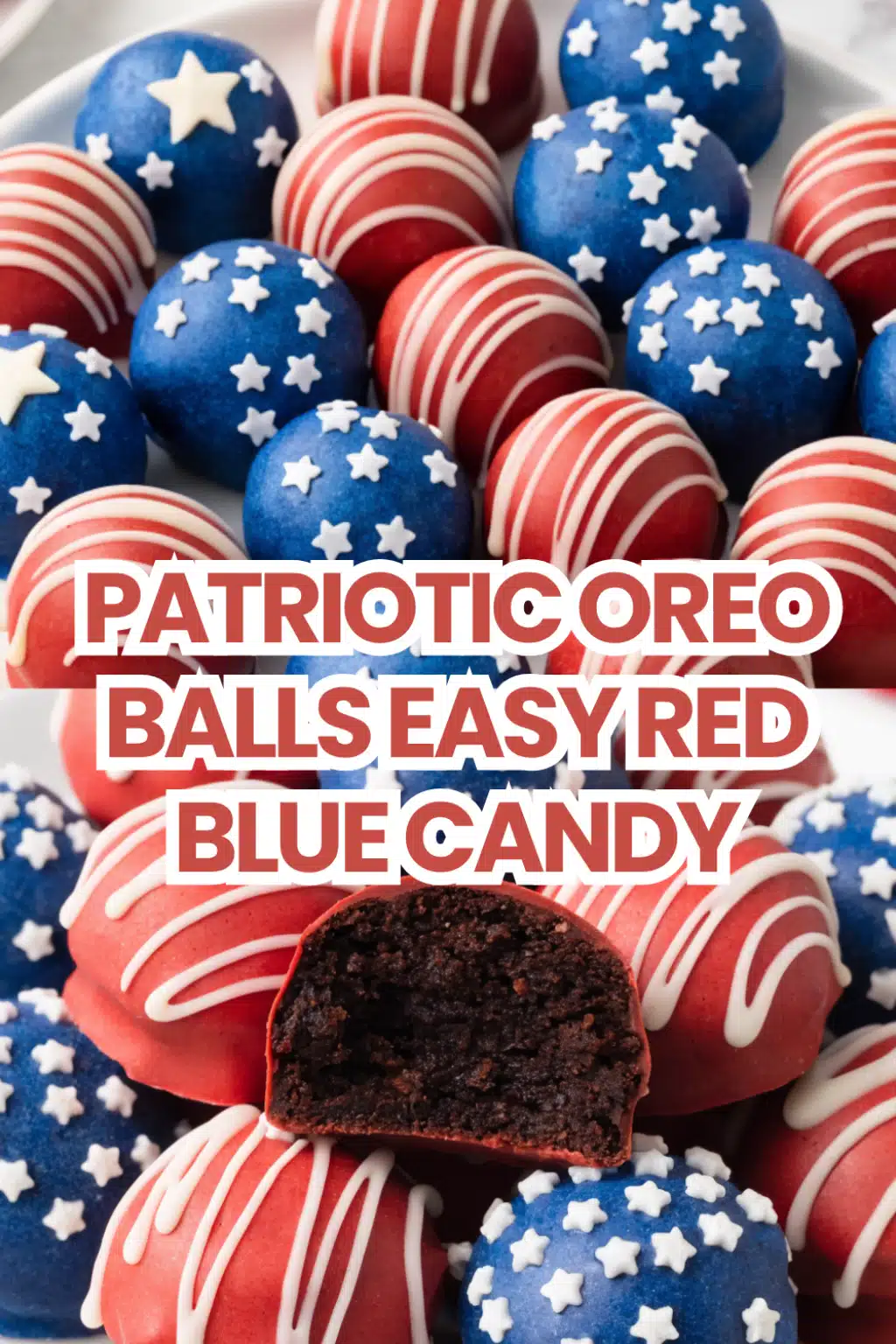Patriotic Oreo Balls The Most Easy Red White Blue Candy Coated 4th of July Oreo Truffles You Will Make 46 Patriotic Oreo Balls Easy Red Blue Candy