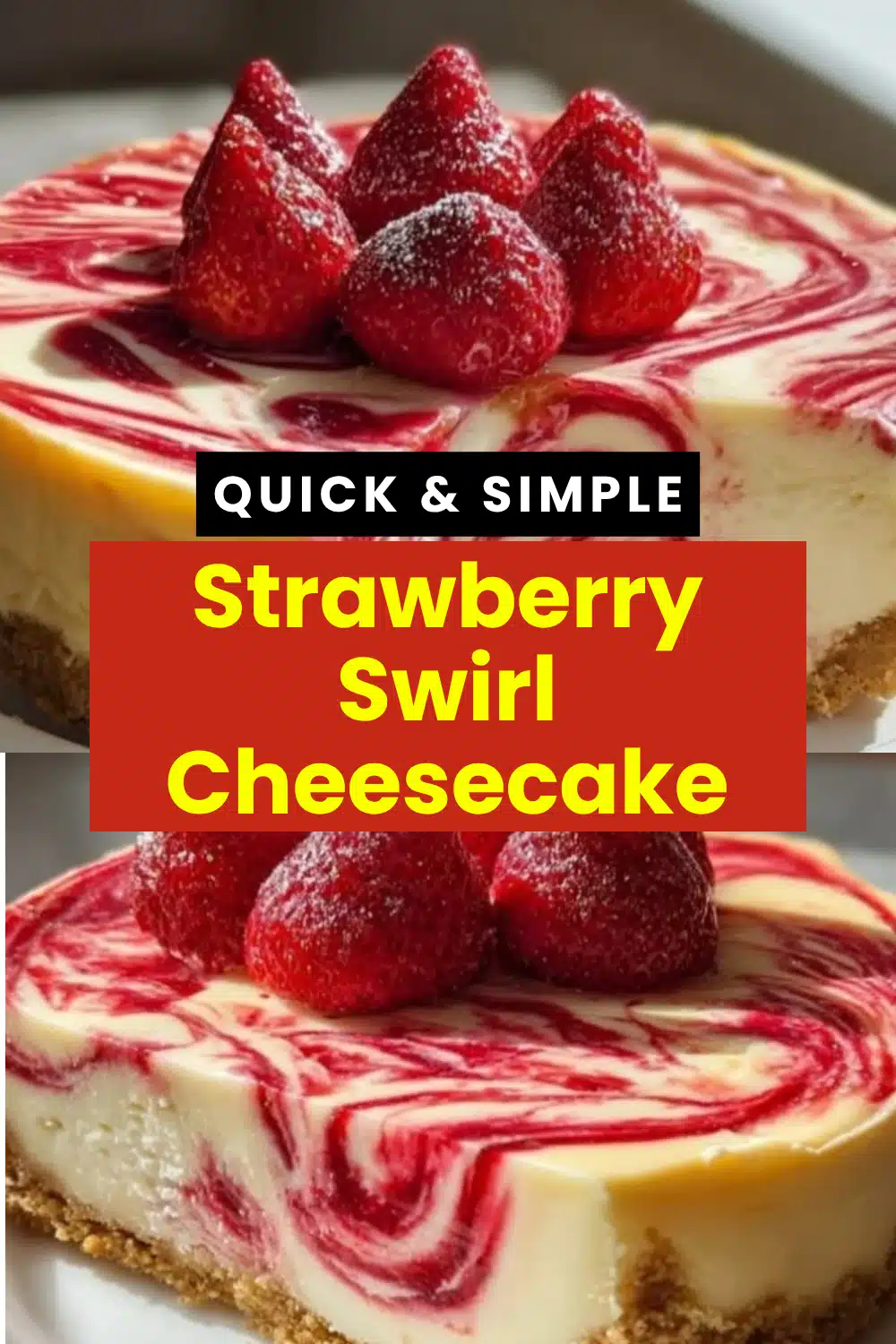 Strawberry Swirl Cheesecake