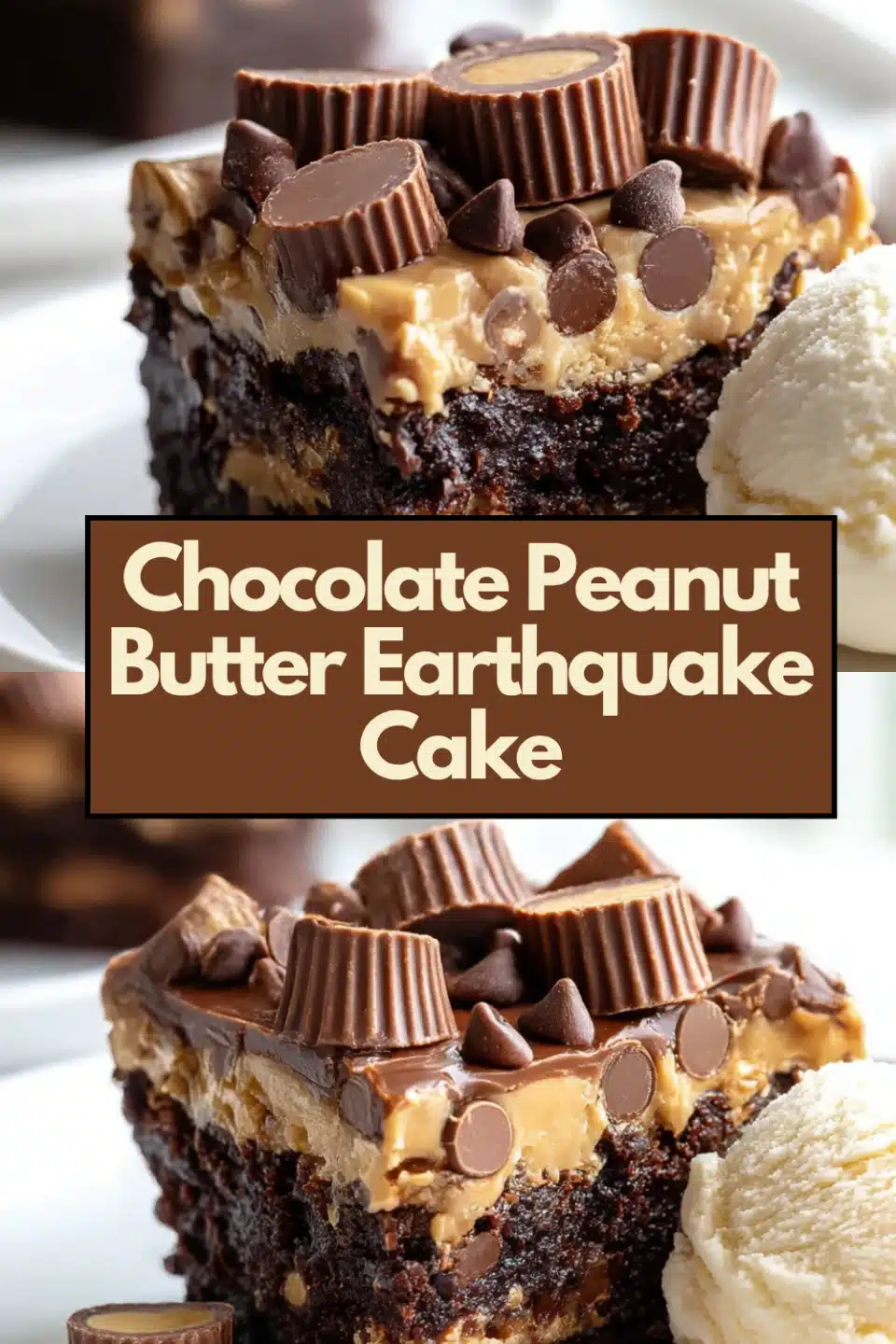 Chocolate Peanut Butter Earthquake Cake The Most Easy Reeses Peanut Butter Cup Cream Cheese Swirl Chocolate Mix Celebration Cake 42 Chocolate Peanut Butter Earthquake Cake