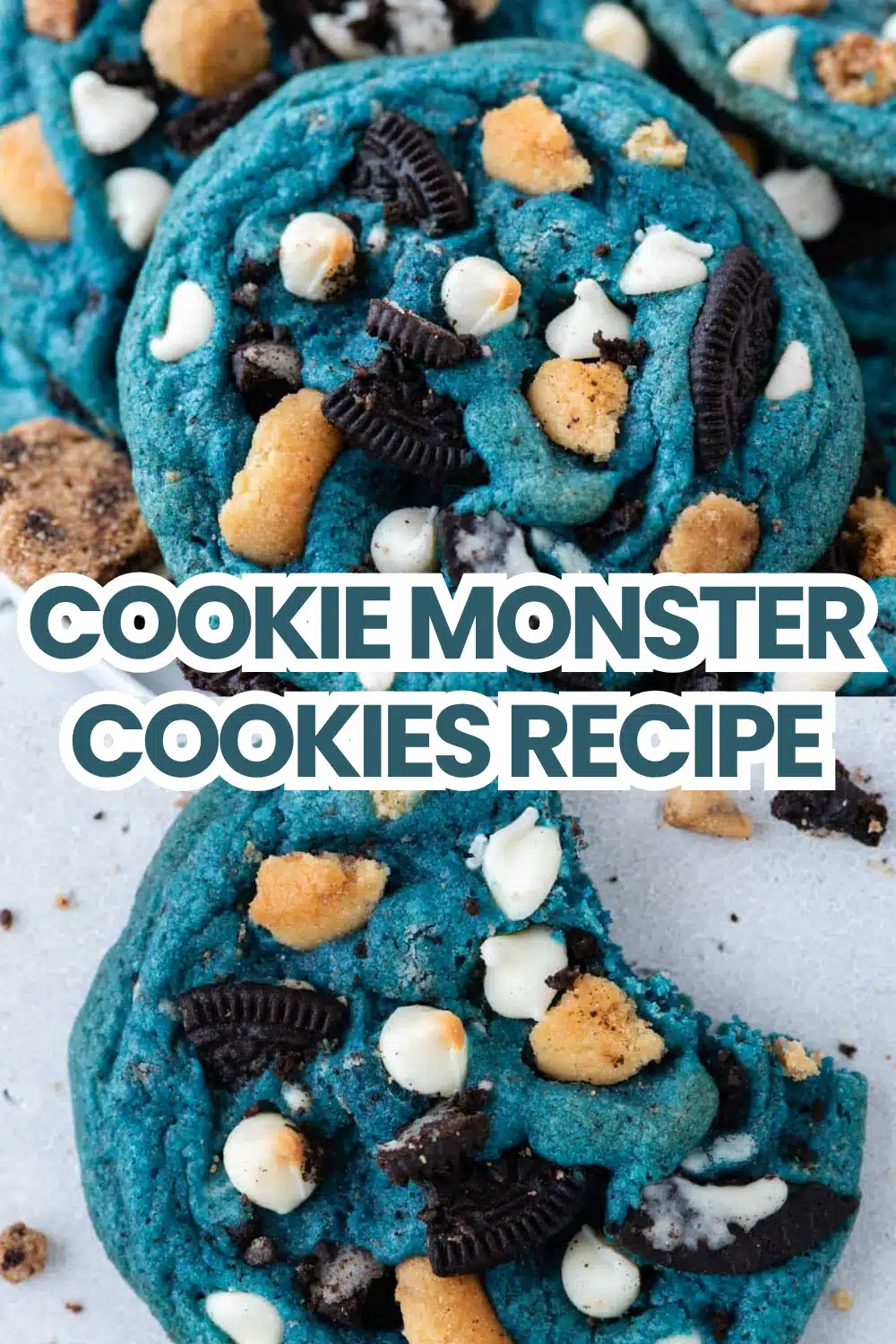 Cookie Monster Cookies Recipe The Most Easy Soft Blue Butter Vanilla Cream Cheese Chocolate Chip Oreo Giant Birthday Party Cookie 60 Cookie Monster Cookies Recipe