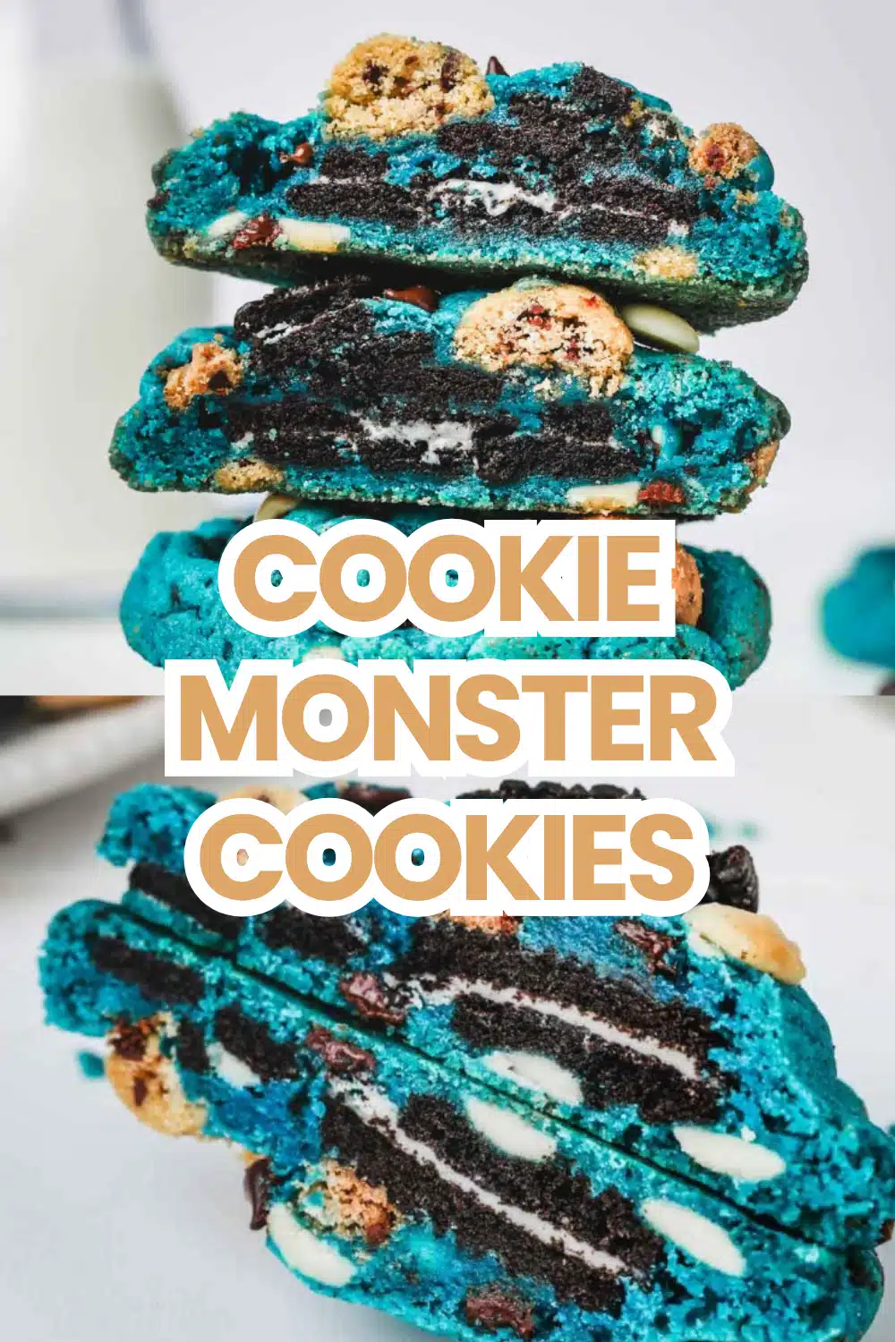 Cookie Monster Cookies The Most Easy Blue Cream Cheese Oreo Chocolate Chip Cookie Butter Vanilla Giant Celebration Cookie You Bake 54 Cookie Monster Cookies