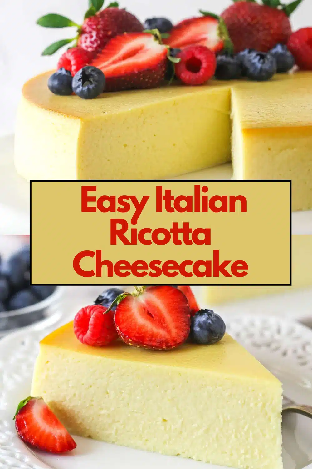 Ricotta Cheesecake The Most Easy Italian Light Lemon Zest Almond Extract Cream Cheese Ricotta Celebration Cheesecake You Will Bake 44 Easy Italian Ricotta Cheesecake