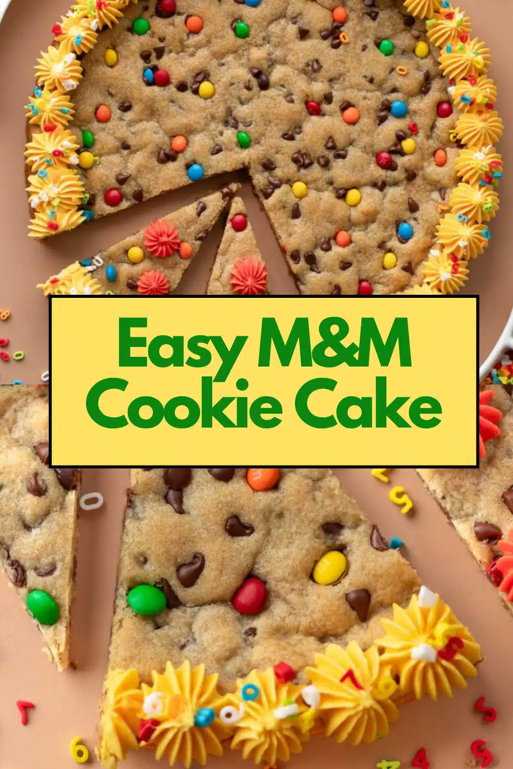 M&M Cookie Cake The Most Easy Giant Chewy Brown Sugar Butter Vanilla M&M Chocolate Chip Birthday Cookie Cake You Will Bake 62 Easy MM Cookie Cake