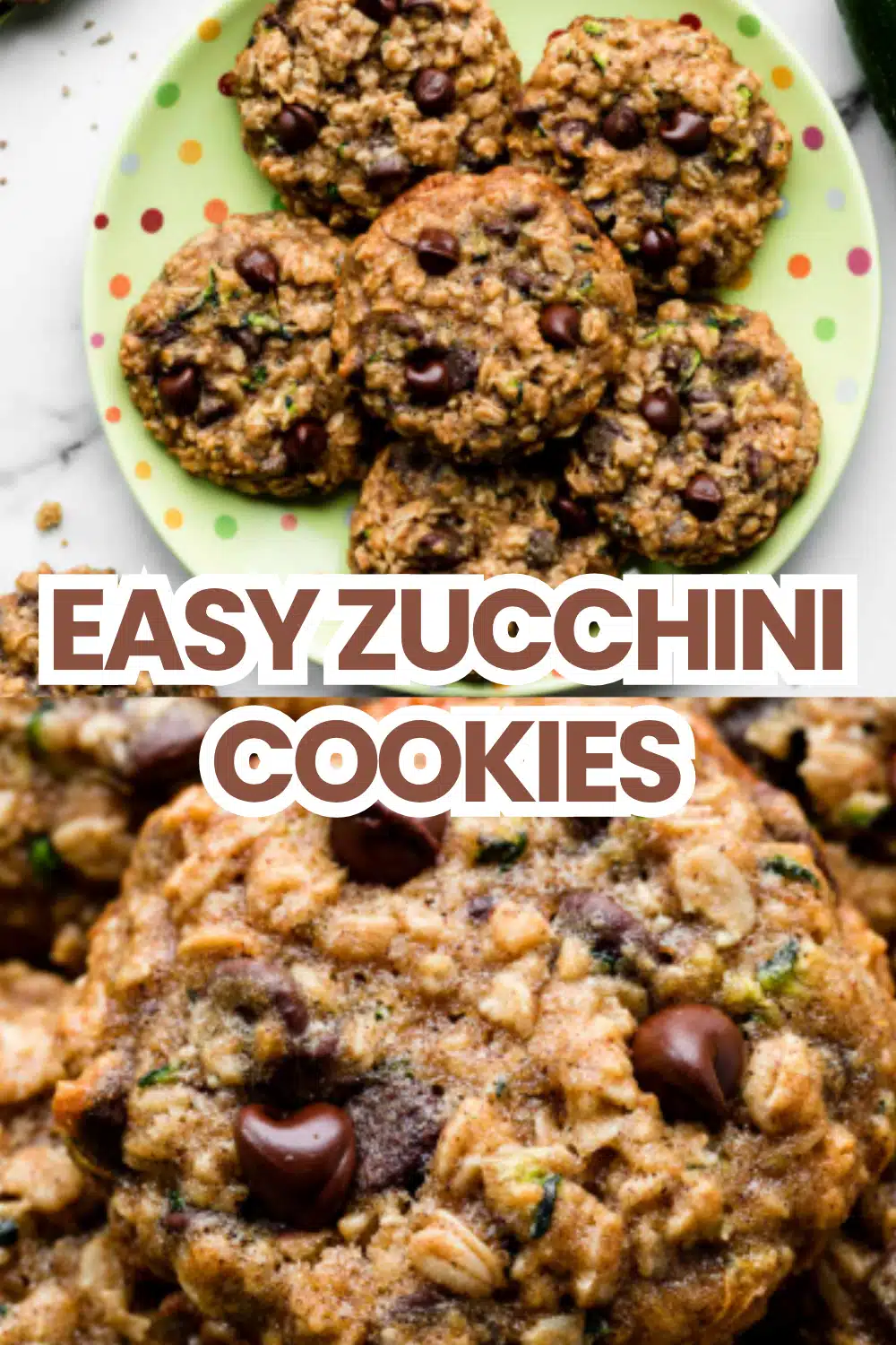 Zucchini Cookies The Most Easy Chewy Oatmeal Chocolate Chip Brown Sugar Shredded Zucchini Cinnamon Nutmeg Individual Cookie Recipe 54 Easy Zucchini Cookies