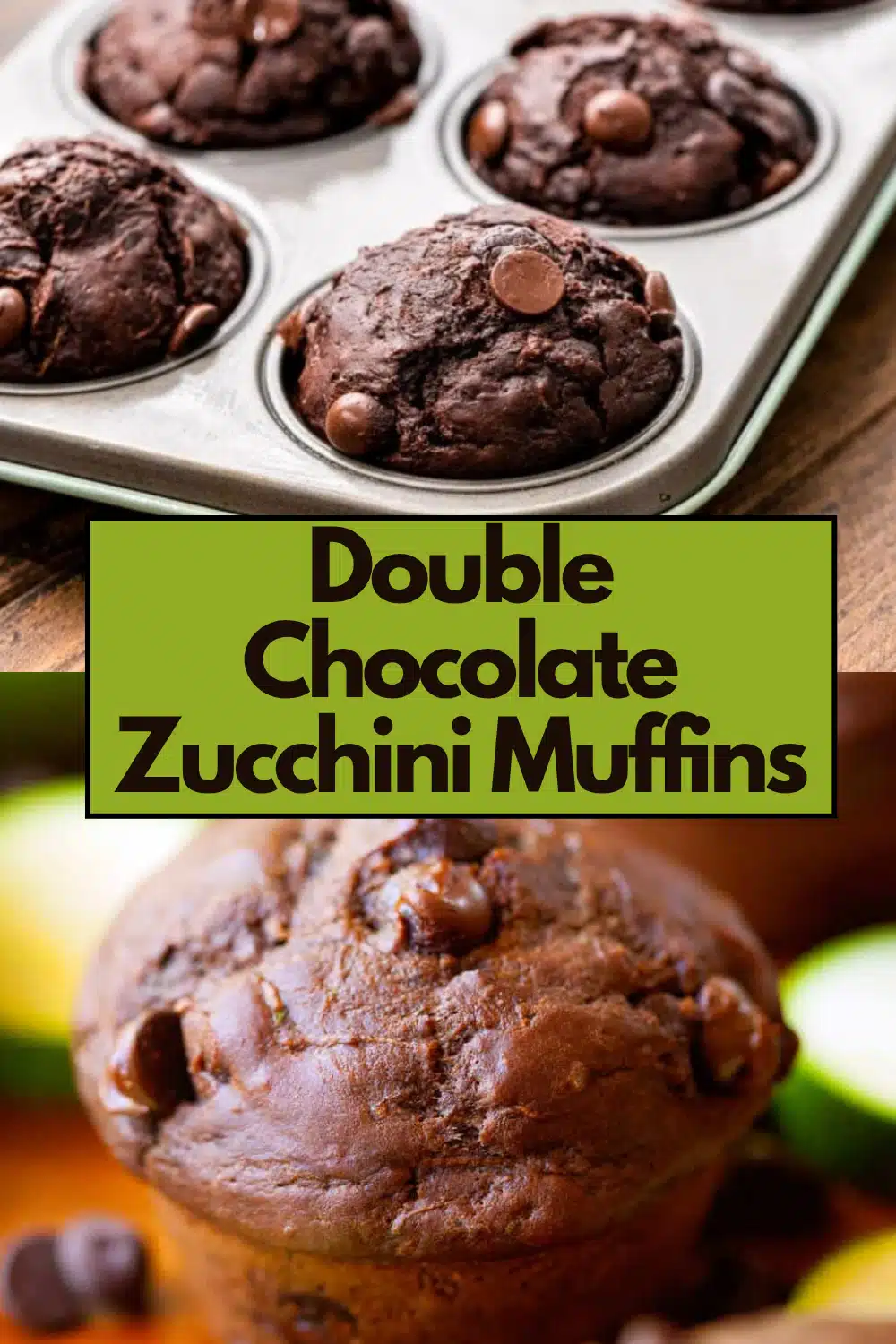 Double Chocolate Zucchini Muffins
