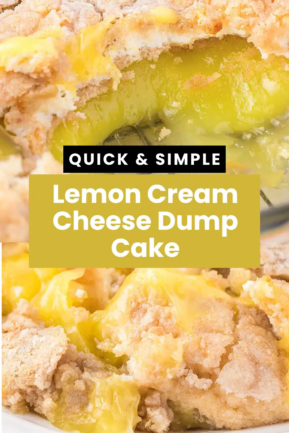 Lemon Cream Cheese Dump Cake The Most Easy 5-Ingredient Lemon Pie Filling Cream Cheese Yellow Cake Mix Butter Cobbler Dessert Recipe 34 Lemon Cream Cheese Dump Cake