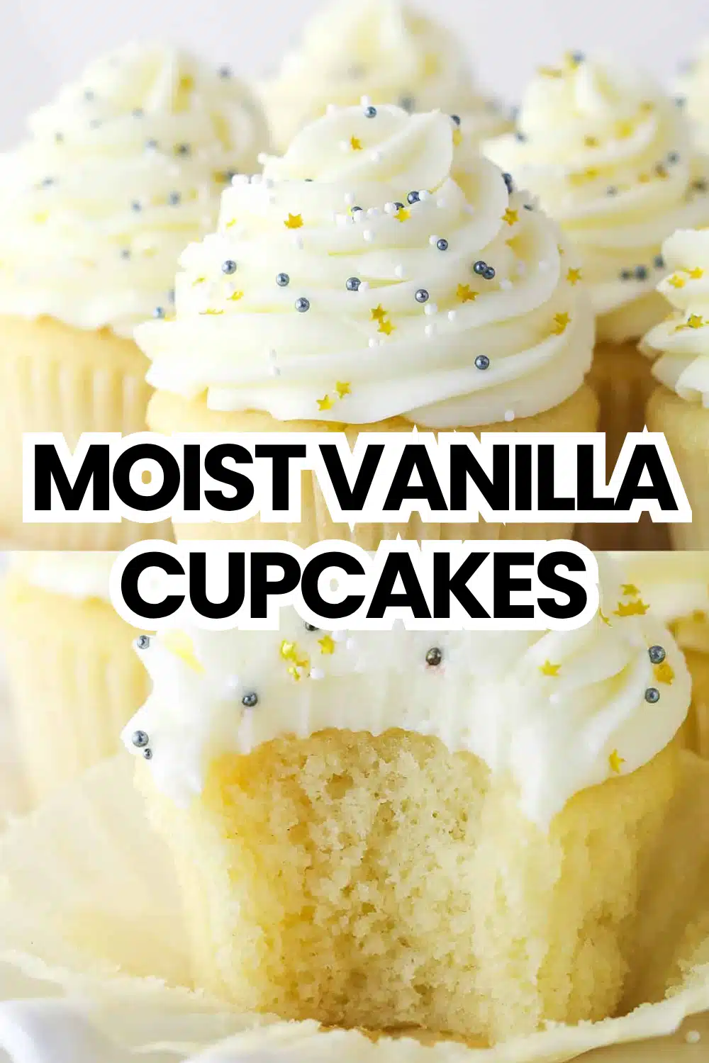 Moist Vanilla Cupcakes
