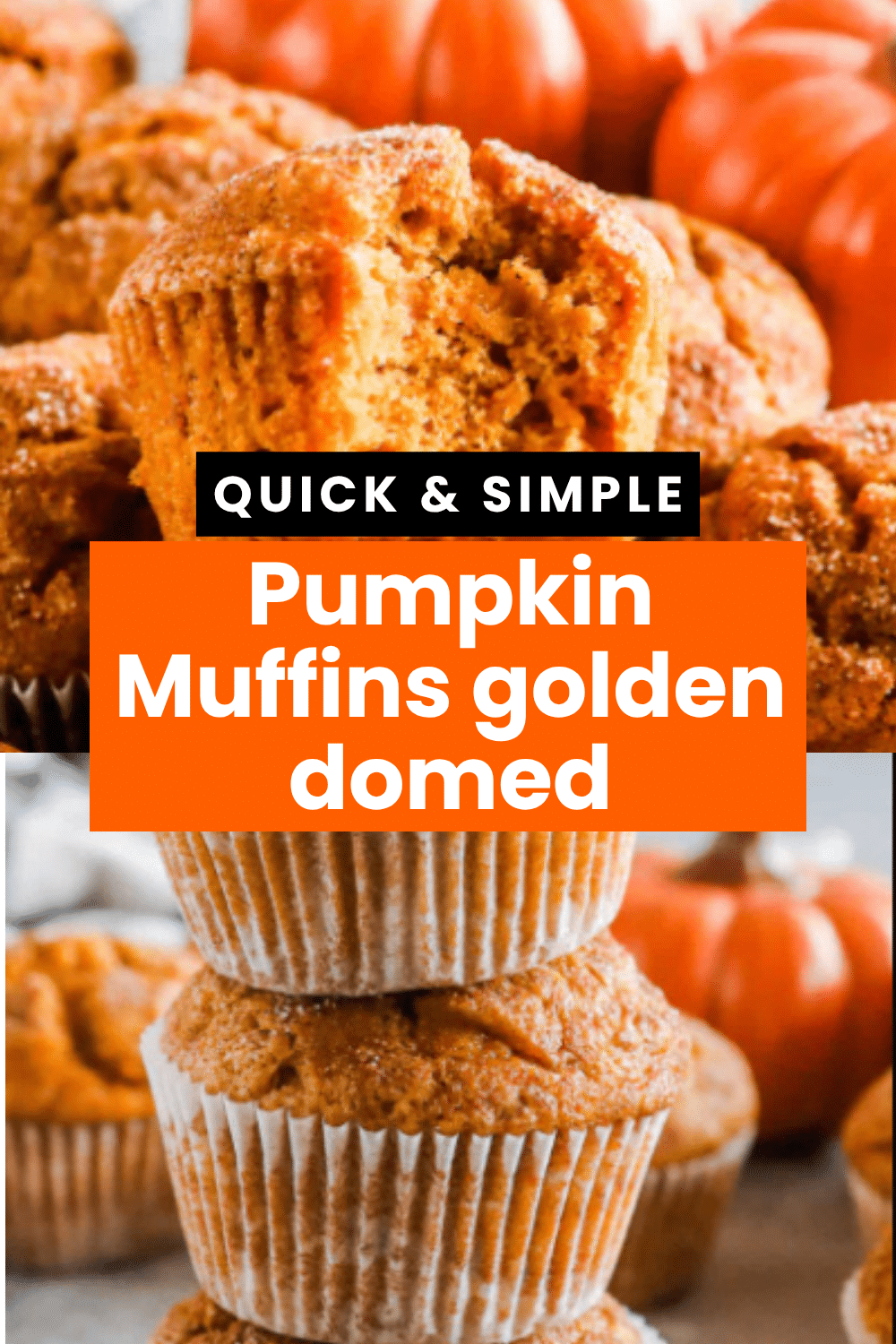 Pumpkin Muffins The Most Easy Moist Oil Brown Sugar Pumpkin Puree Cinnamon Nutmeg Clove Vanilla Individual Fall Breakfast Muffin 48 Pumpkin Muffins golden domed